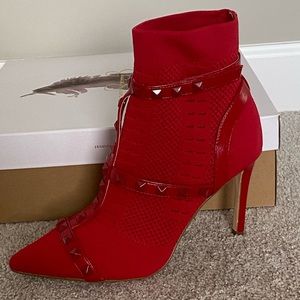 Jessica Simpson Red Heeled Boot. Size 7.5